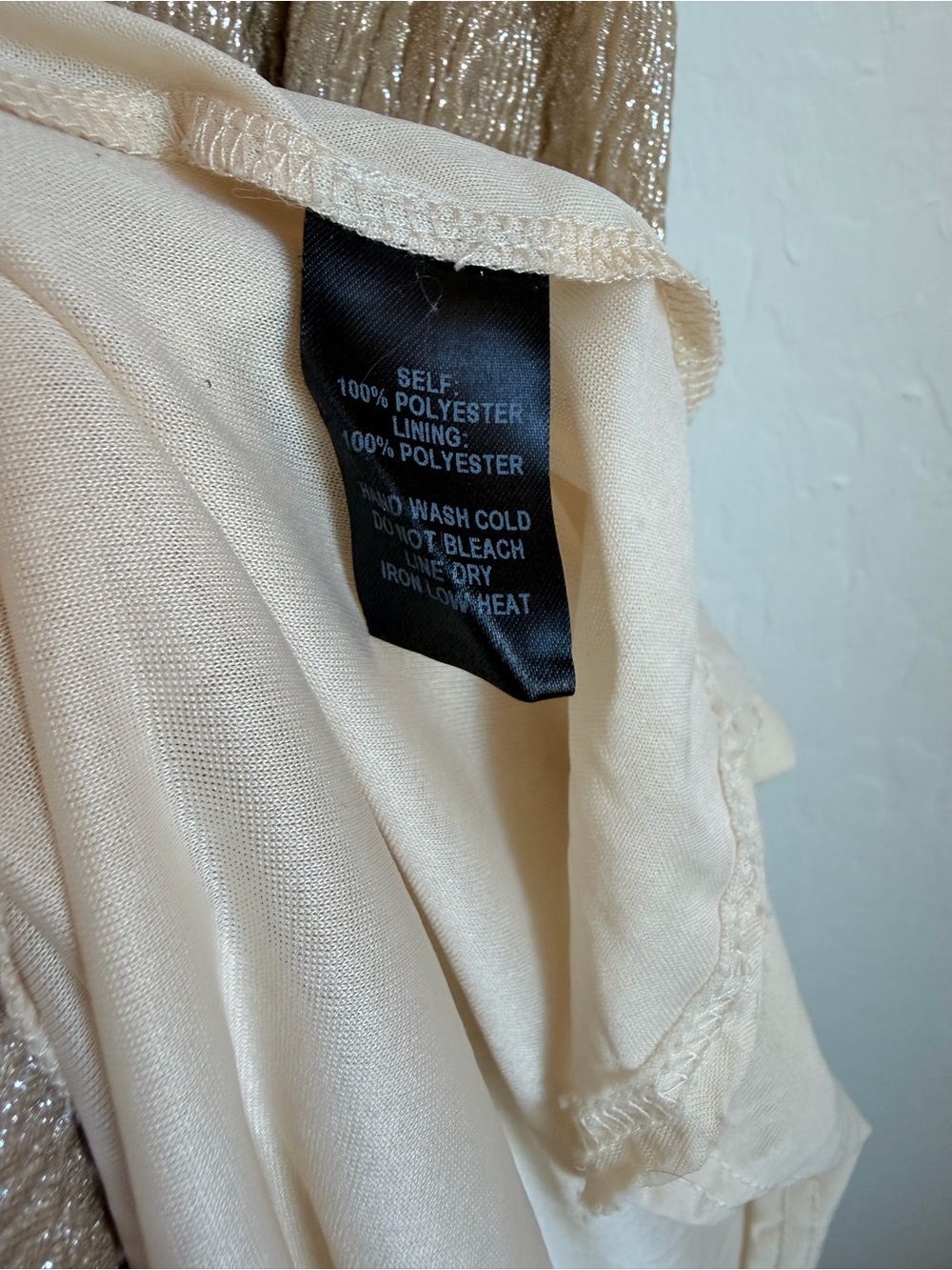 LuLu’s Sleeveless V-Neck Gold Evening Maxi Dress - Picture 5 of 6